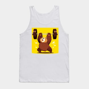 bear lifting weight Tank Top